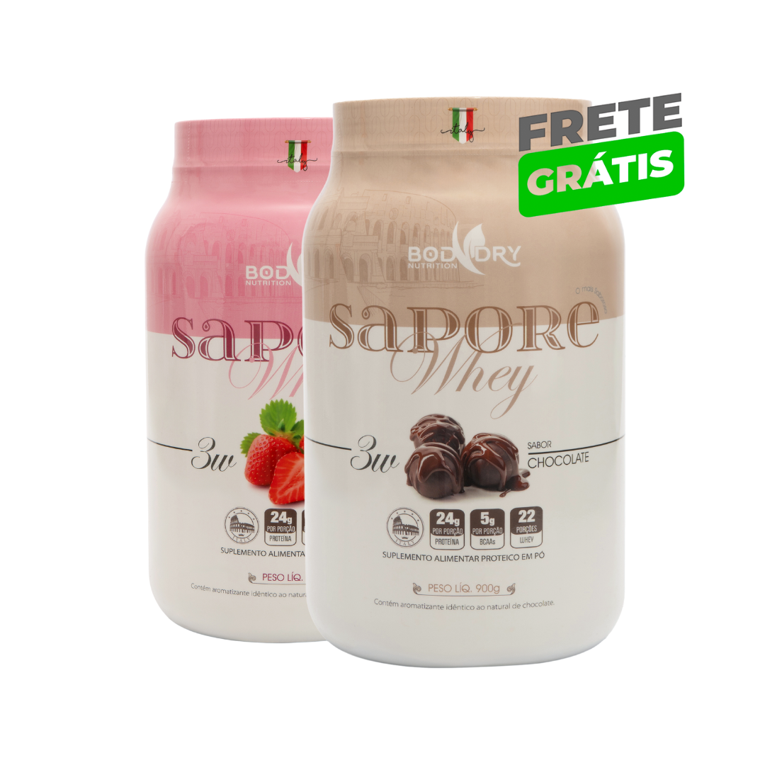 WHEY PROTEIN 3W - SAPORE MORANGO e CHOCOLATE