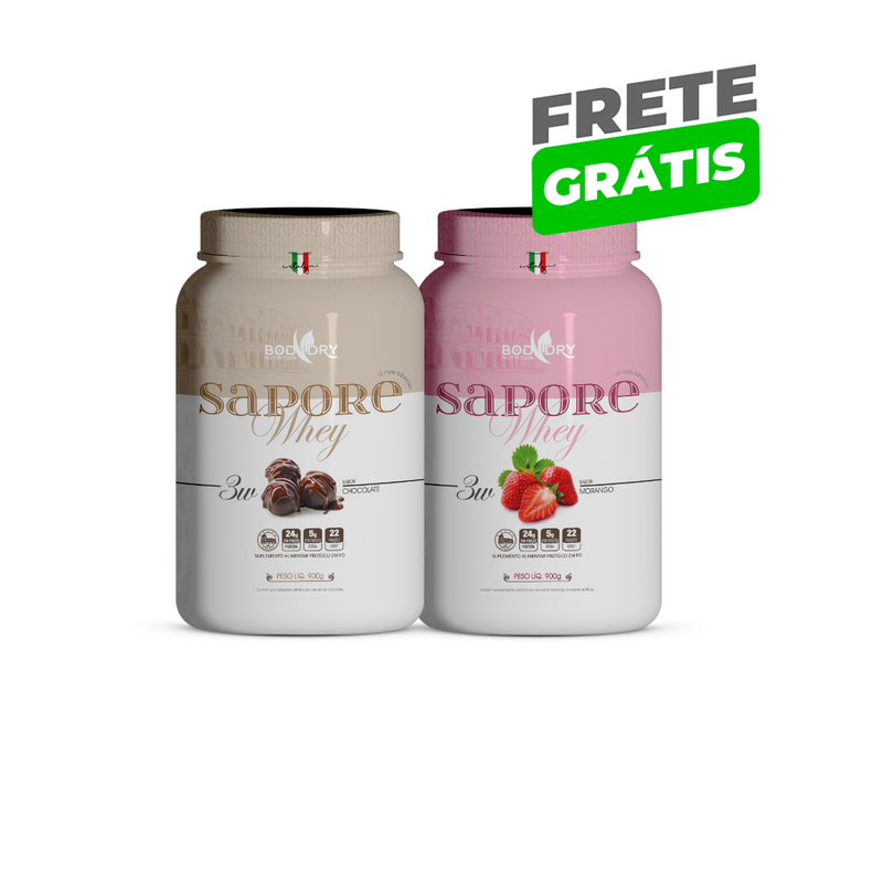 WHEY PROTEIN 3W - SAPORE MORANGO e CHOCOLATE